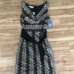 Metallic Kay Unger cocktail dress NWT $290 MSRP